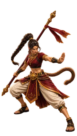 Anala with her staff